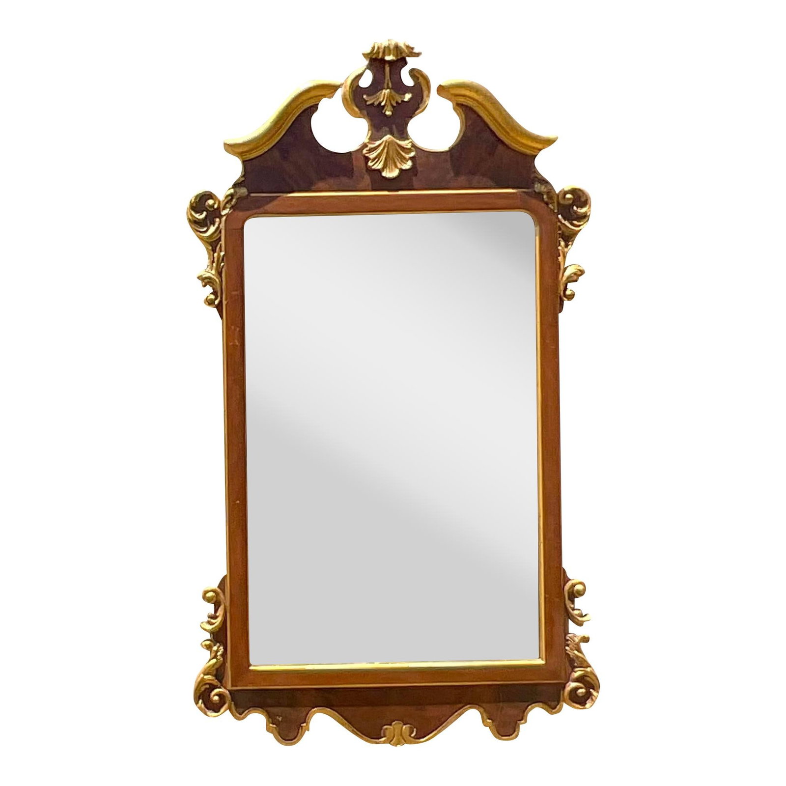 Vintage Regency LaBarge Gilt Tipped Mirror USA 28.5 x 49 Chestnut: Vintage Regency LaBarge Gilt Tipped Mirror USA 28.5 x 49 Chestnut Embrace timeless elegance with this Vintage Regency LaBarge Gilt Tipped Mirror. This exquisite piece showcases classic Regency style a
