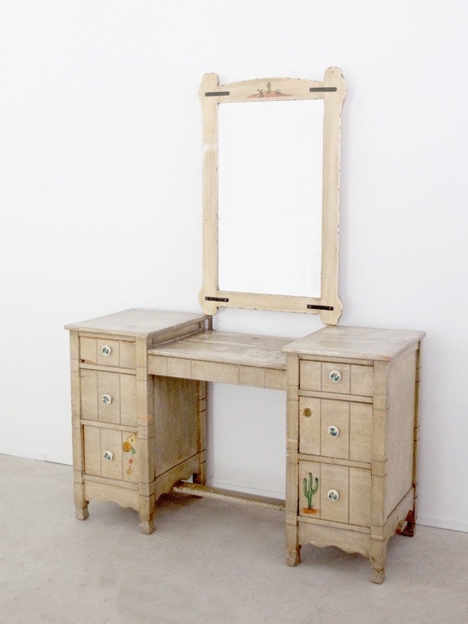 L. Ronney & Sons Monterey Style Vanity Desk with Removable Mirror (1 of 7)