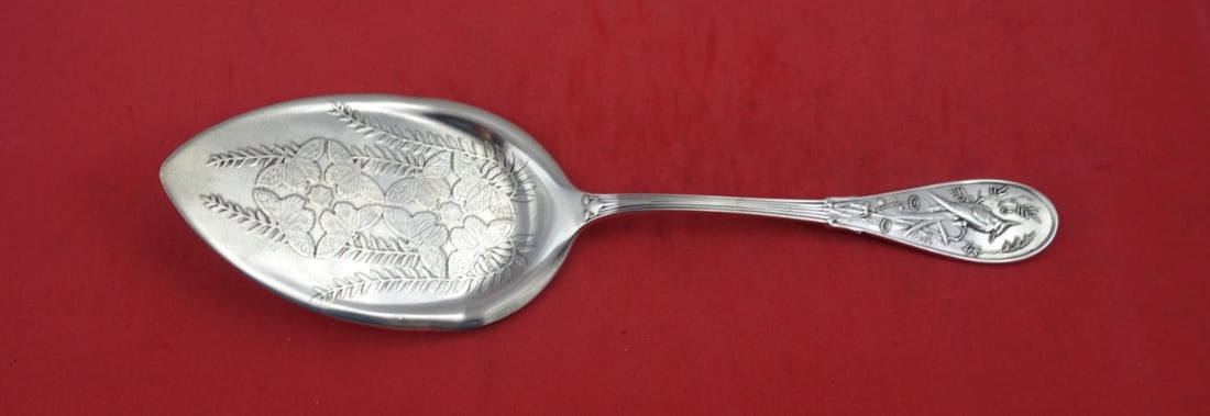 Tiffany & Co Japanese Sterling Silver Pie Server with Butterfly Motif 10 1/4": Tiffany & Co Japanese Sterling Silver Pie Server with Butterfly Motif 10 1/4" This exquisite pie server from Tiffany & Co. features the elegant 'Japanese' pattern, showcasing a stunning design with bu