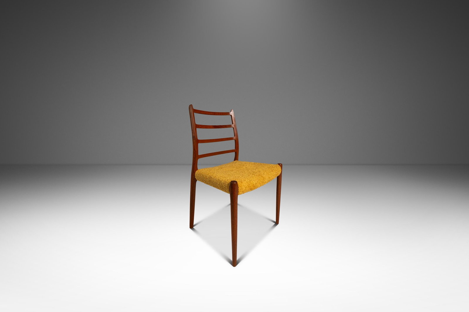 Niels Moller Model 78 Teak Ladderback Chair with Boucle Upholstery (1 of 18)