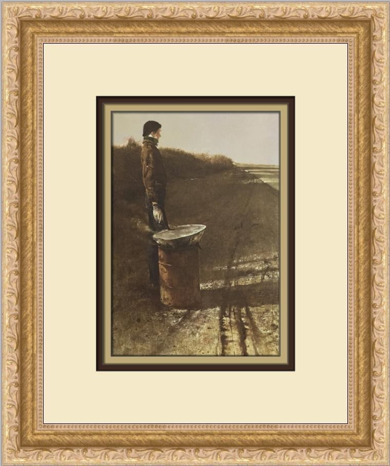 Andrew Wyeth Roasted Chestnuts Custom Framed Lithograph Print (1 of 2)