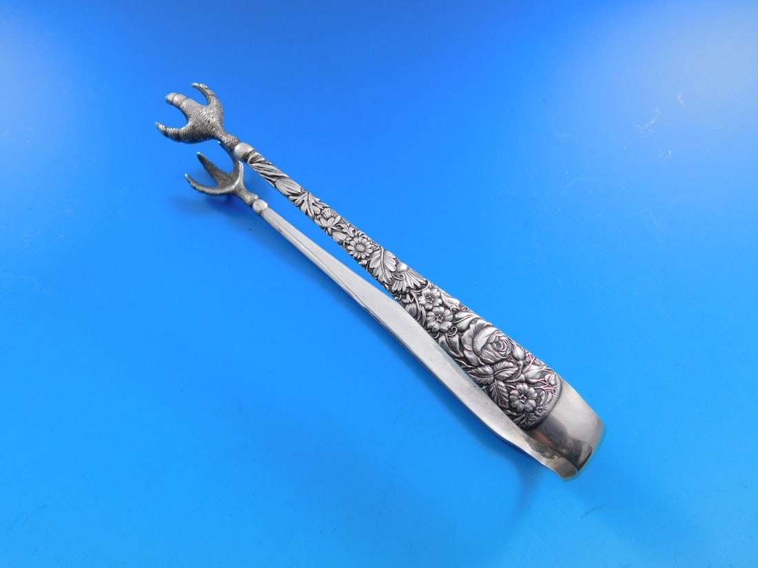 Towle Arlington Sterling Silver Sugar Tong 5 1/4 Inch Monogrammed: Towle Arlington Sterling Silver Sugar Tong 5 1/4 Inch Monogrammed This exquisite sugar tong is crafted from sterling silver and features the elegant Arlington pattern by Towle. Measuring 5 1/4 inches 