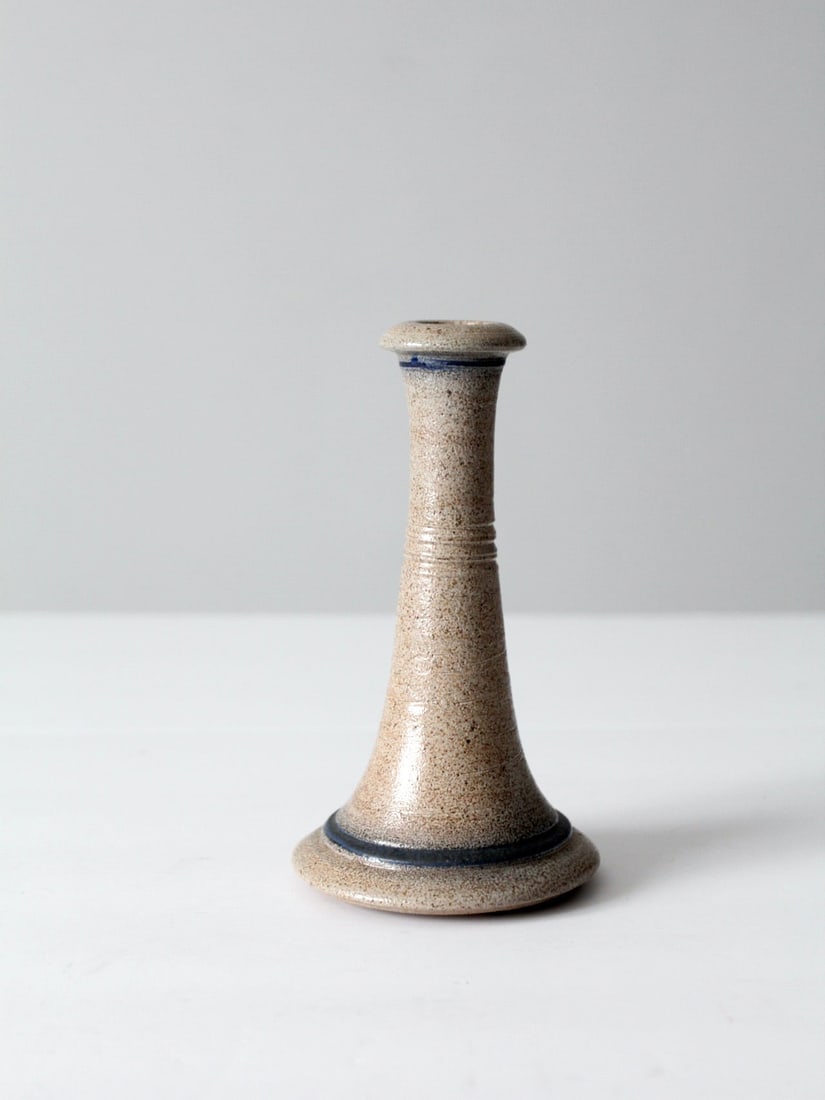 Rowe Pottery Works Studio Candleholder Speckled Stoneware 7 inch (1 of 10)