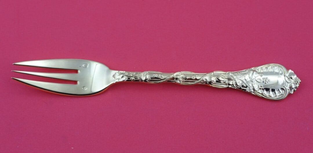 Odiot Demidoff Vermeil French Sterling Pastry Fork 6 1/4 (1 of 2)