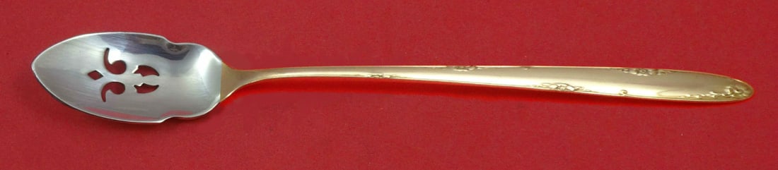 Towle Madeira Sterling Silver Pierced Olive Spoon 7 3/4 Inch Custom Made: Towle Madeira Sterling Silver Pierced Olive Spoon 7 3/4 Inch Custom Made This custom-made olive spoon is crafted from high-quality sterling silver and features a beautiful pierced design. Measuring 7 