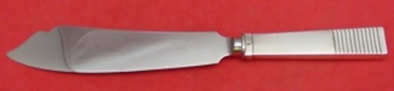 Georg Jensen Parallel Sterling Silver Cake Knife HH Stainless 10 1/4" (1 of 2)