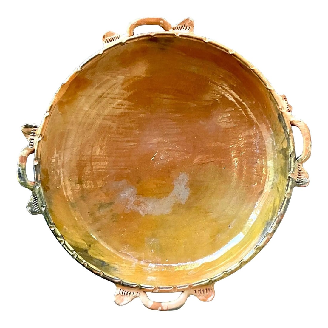 Large Hand-Coiled Terracotta Vessel with Lug Handles Mediterranean Style 25 Inch (1 of 10)
