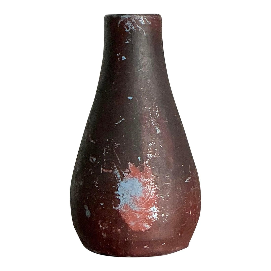 Handcrafted Mid-Century Studio Pottery Vase With Oxblood Red Glaze 7.5 Inches Tall (1 of 8)