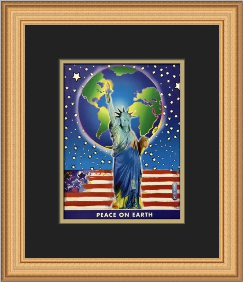 Peter Max Peace on Earth Custom Framed Pop Art Print 2005 (1 of 2)