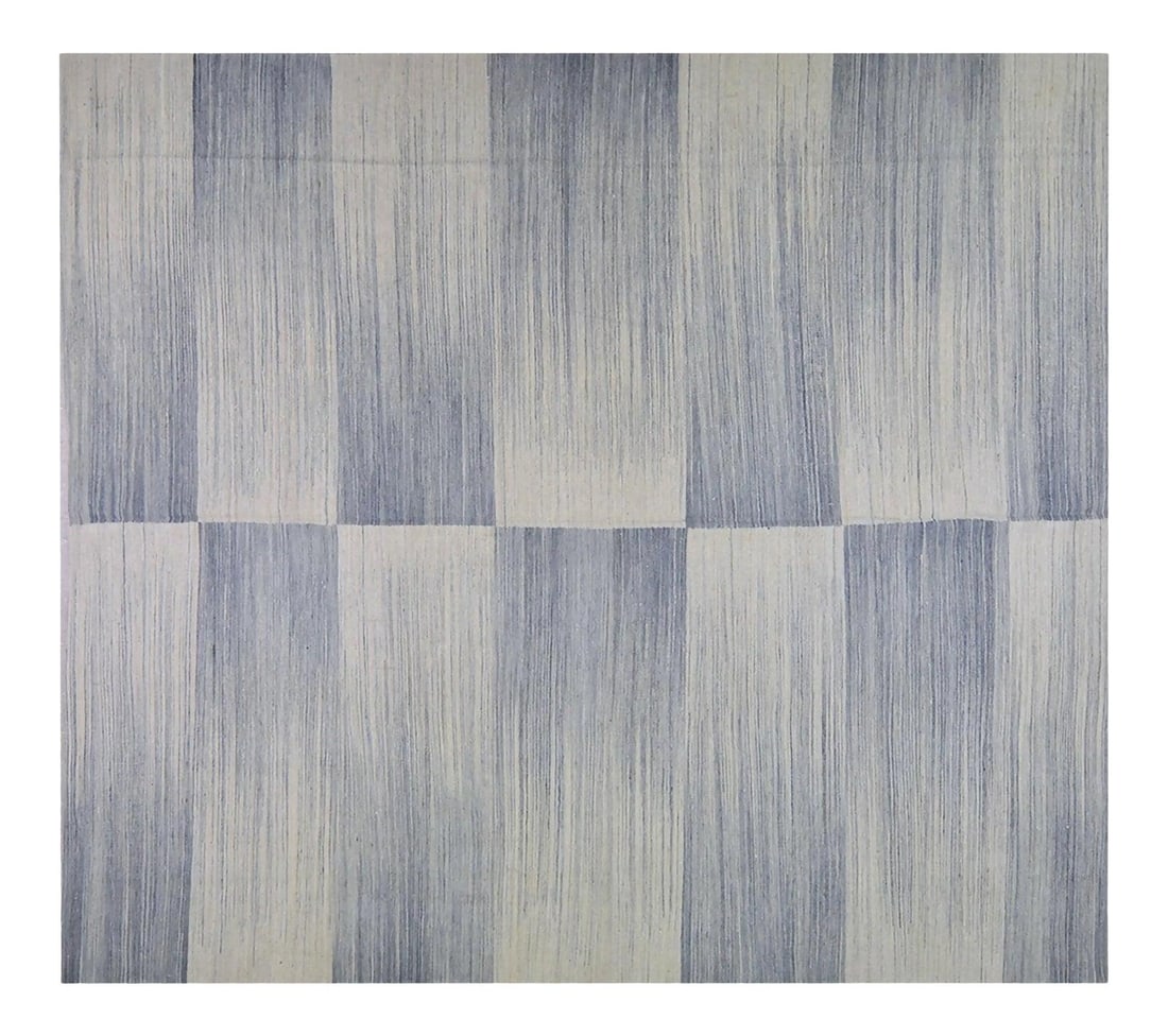 Handwoven Mazandaran Wool Kilim With Geometric Pattern 8'4 x 9'4 (1 of 6)