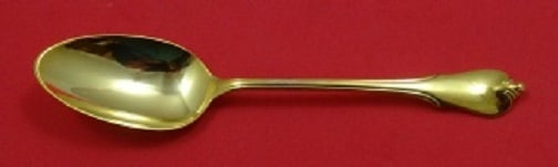 Wallace Grand Colonial Vermeil Sterling Silver Teaspoon 6 Inch: Wallace Grand Colonial Vermeil Sterling Silver Teaspoon 6 Inch This exquisite 6" teaspoon is crafted in the Grand Colonial pattern by Wallace, showcasing a stunning vermeil finish over sterling silver