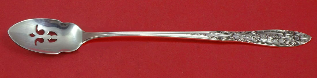Easterling Southern Grandeur Sterling Silver Olive Spoon 7.5 Inch Pierced Design: Easterling Southern Grandeur Sterling Silver Olive Spoon 7.5 Inch Pierced Design This exquisite olive spoon is crafted from high-quality sterling silver and features a pierced design, measuring 7 1/2"