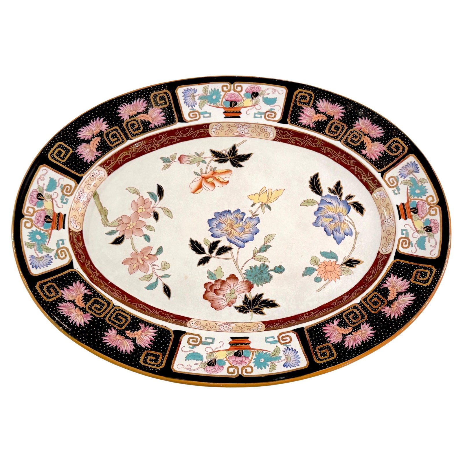 Large Ashworth Imari Ironstone Platter 21 x 16.5 in Victorian Japonisme (1 of 10)