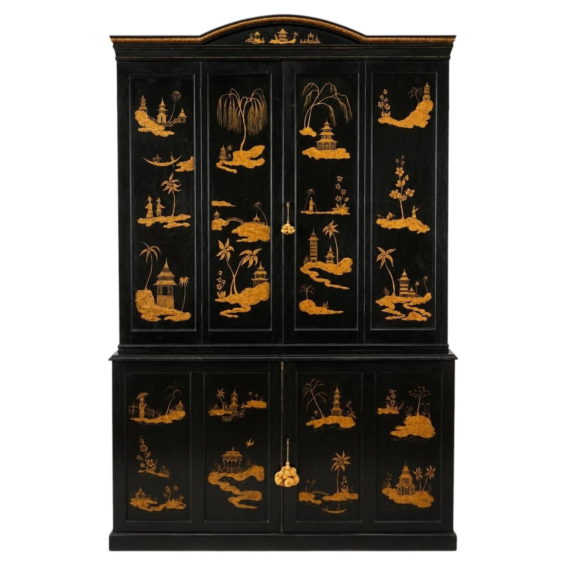 English Georgian 19th Century Chinoiserie Bi Fold Cabinet (1 of 13)