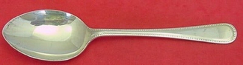 Carrs Bead Round Sterling Silver 7 Inch Place Soup Spoon (1 of 1)