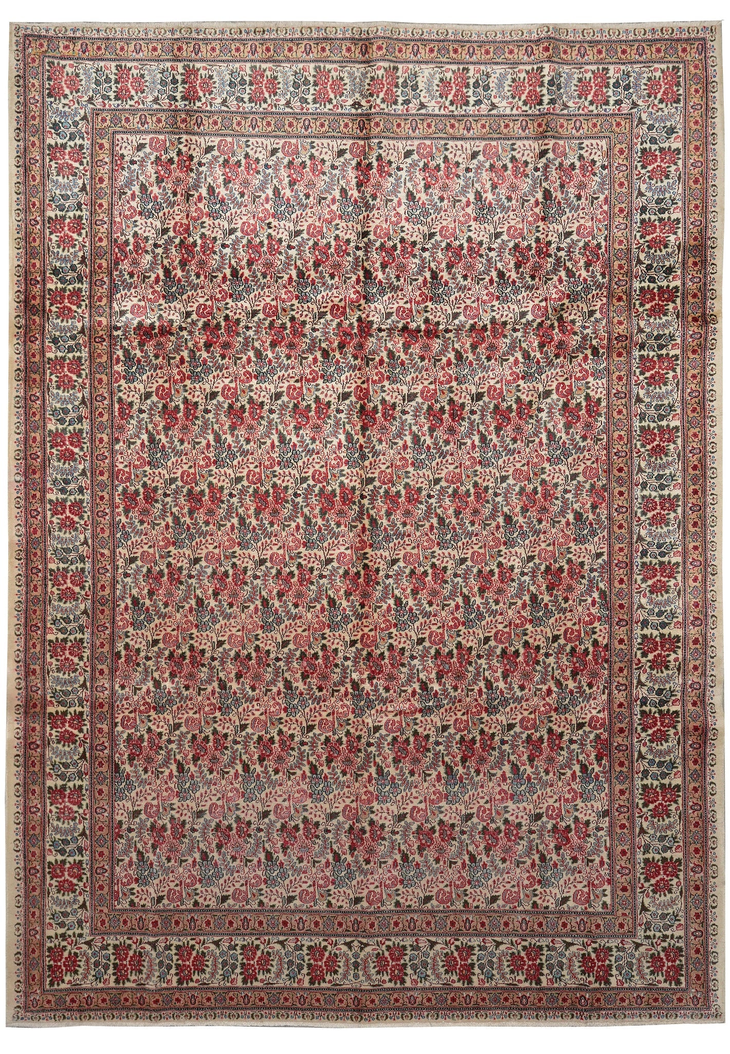9.6 x 13 Persian Khorasan Hand-Knotted Wool Rug from Iran: 9.6 x 13 Persian Khorasan Hand-Knotted Wool Rug from Iran Free continental US Shipping This 9.6 x 13 Persian Khorasan rug is hand-knotted by skilled artisans in the historic Khorasan province of north