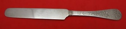 Tiffany & Co King William Engraved Sterling Silver Dessert Knife with Grapes (1 of 1)