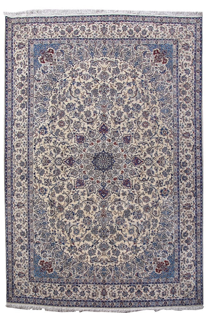 Signed Habibian Persian Nain Rug 8 x 11.7 ft Fine Kork Wool Silk Iran: Signed Habibian Persian Nain Rug 8 x 11.7 ft Fine Kork Wool Silk Iran Free continental US Shipping This authentic Persian Nain rug is a fine, signed Habibian masterwork from Iran, renowned for its exc