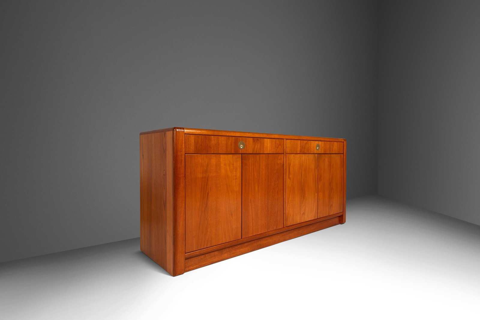 Teak and Brass Sideboard by D-Scan Mid-Century Danish Modern 1980s (1 of 18)