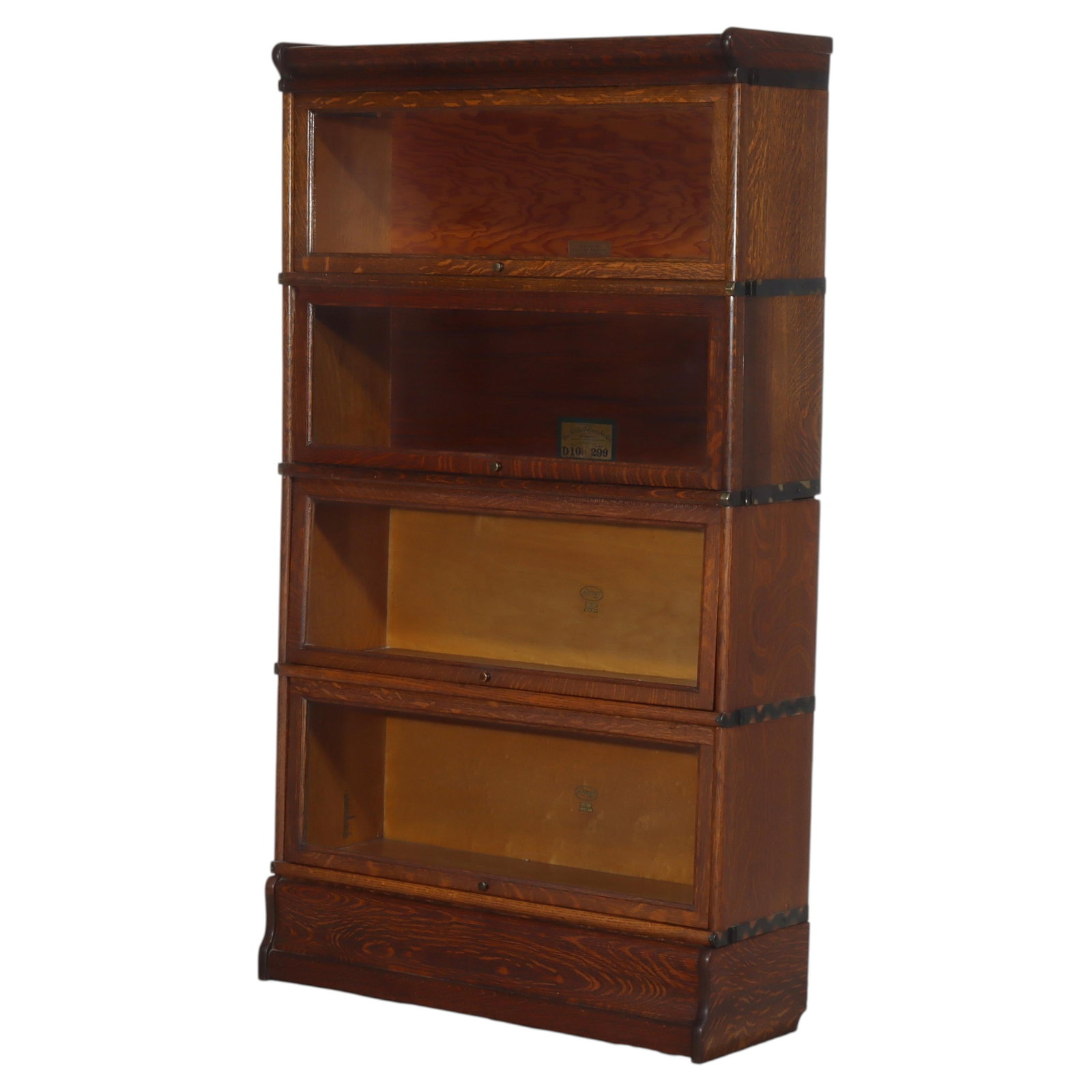 4-Stack Oak Barrister Bookcase Globe Wernicke Macey c1910 (1 of 11)