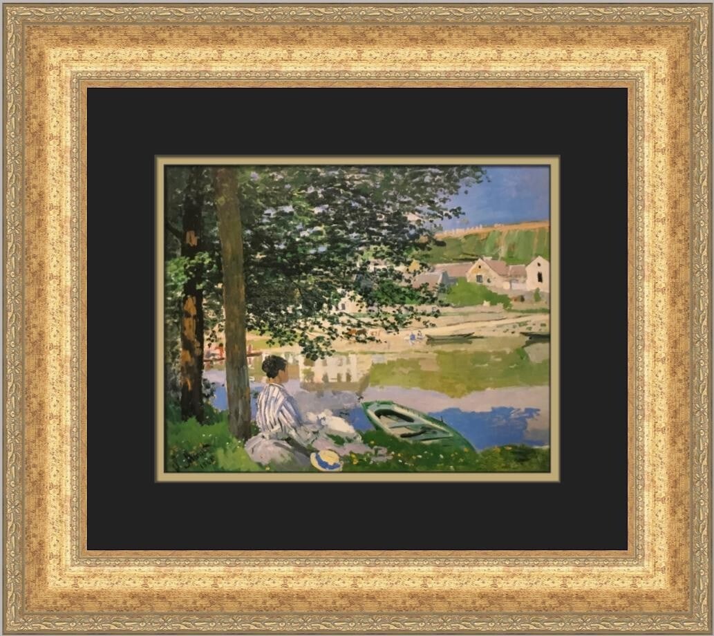 Claude Monet The River Custom Framed Art Print 1987: Claude Monet The River Custom Framed Art Print 1987 This stunning custom framed print titled "The River" by Claude Monet showcases the artist's signature Impressionist style. Measuring 17 in. by 19 in