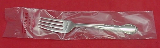 Gorham Andante Sterling Silver Salad Fork 6.5 inches New: Gorham Andante Sterling Silver Salad Fork 6.5 inches New Discover the elegance of the Andante pattern by Gorham with this exquisite sterling silver salad fork. Measuring 6 1/2 inches in length, this f