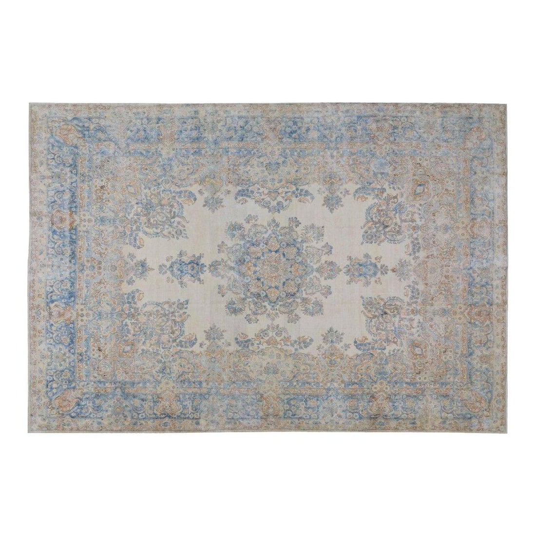 Slate Gray Hand-Knotted Wool Area Rug 8'6" x 12'7": Slate Gray Hand-Knotted Wool Area Rug 8'6" x 12'7" This vintage hand-knotted wool rug features a rich slate gray color and showcases traditional craftsmanship with a modern design sensibility. Durable