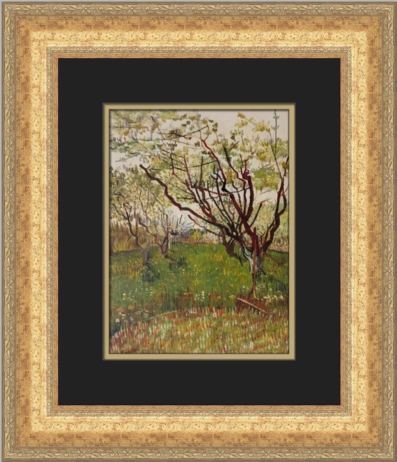 Vincent Van Gogh The Flowering Orchard Custom Framed Art Print: Vincent Van Gogh The Flowering Orchard Custom Framed Art Print This stunning custom framed print features Vincent Van Gogh's "The Flowering Orchard," a beautiful representation of expressionism and im