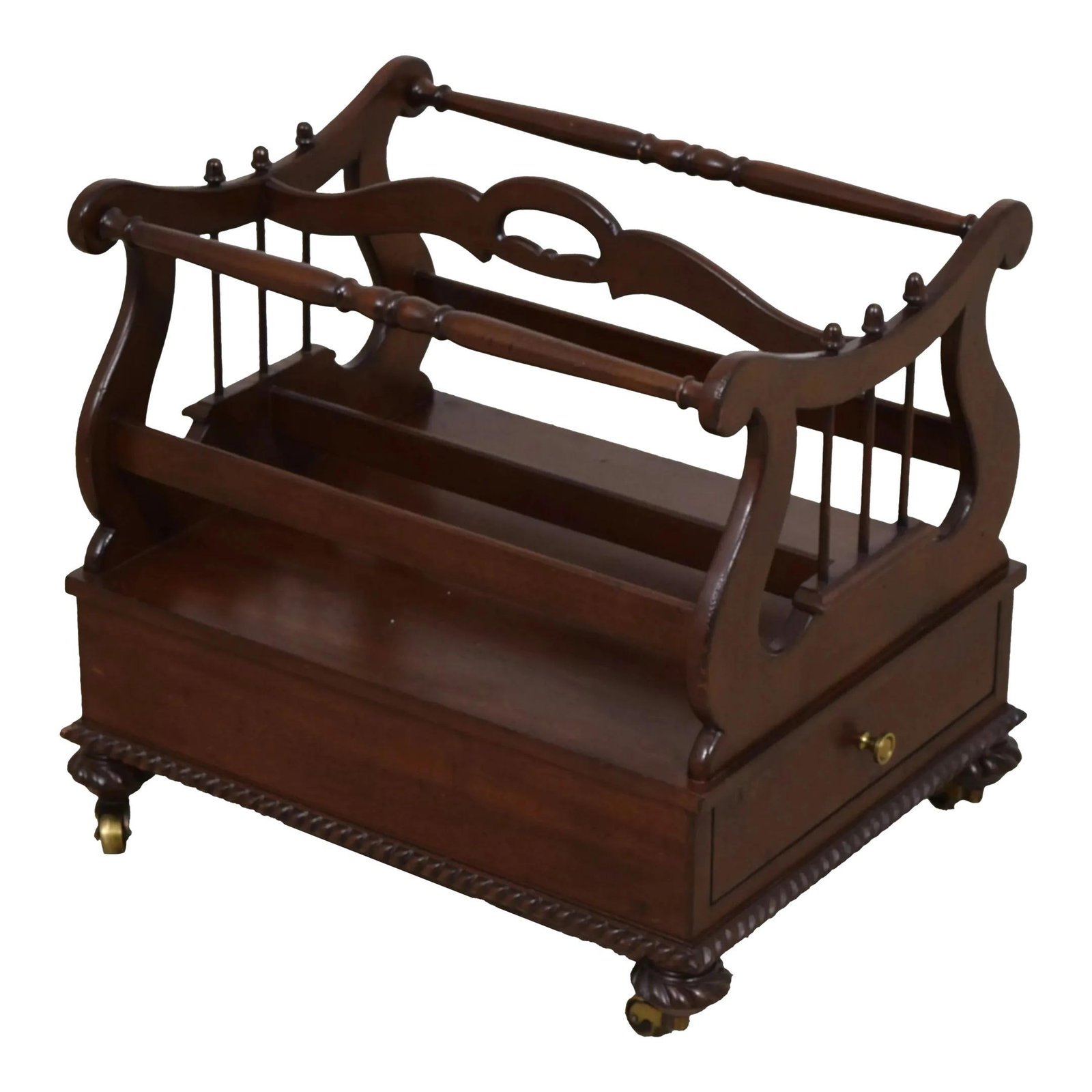 Hickory Chair Co Mahogany Canterbury Magazine Rack American Regency Style (1 of 7)