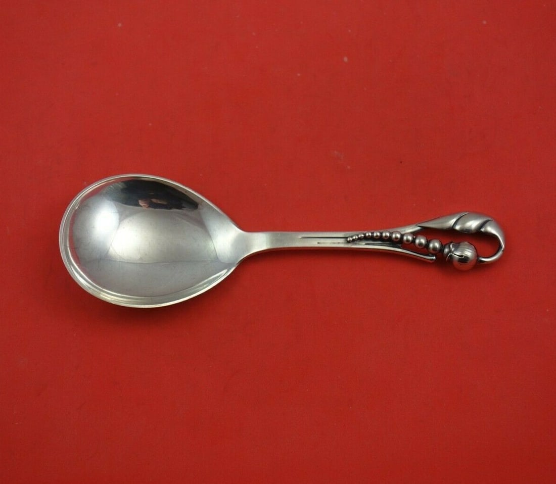 Eiler & Marloe Blossom Sterling Silver 7 Inch Preserve Spoon (1 of 3)