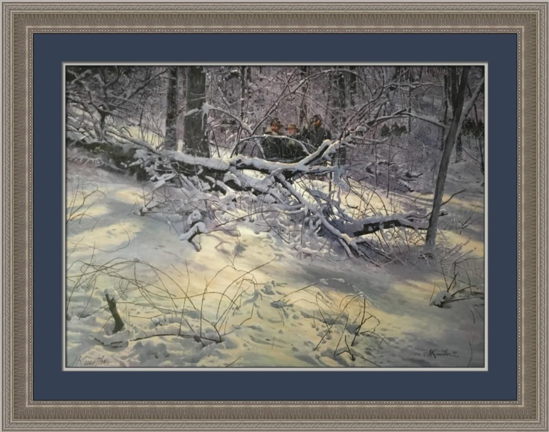 Framed Limited Edition Mort Kunstler Signed Print So Close To The Enemy With COA (1 of 2)