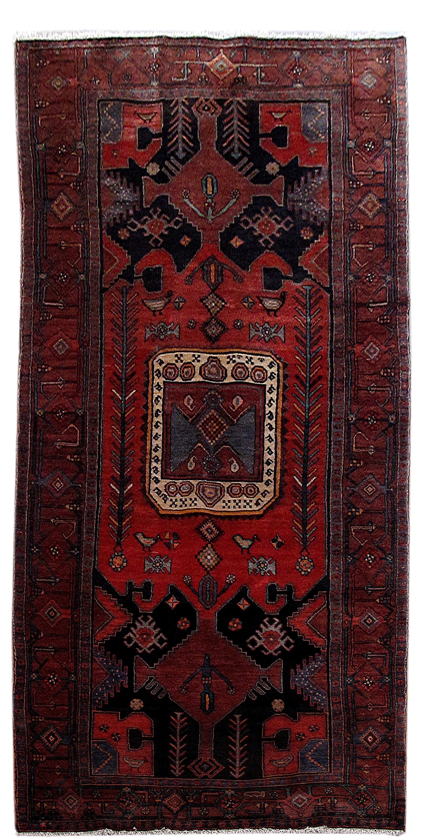 Handcrafted 5.7 x 10.10 Magenta Pink Persian Hamadan Rug: Handcrafted 5.7 x 10.10 Magenta Pink Persian Hamadan Rug Free continental US Shipping Enhance your living space with this stunning 5' 7" x 10' 10" Magenta Pink Persian Hamadan Rug, handcrafted by skil