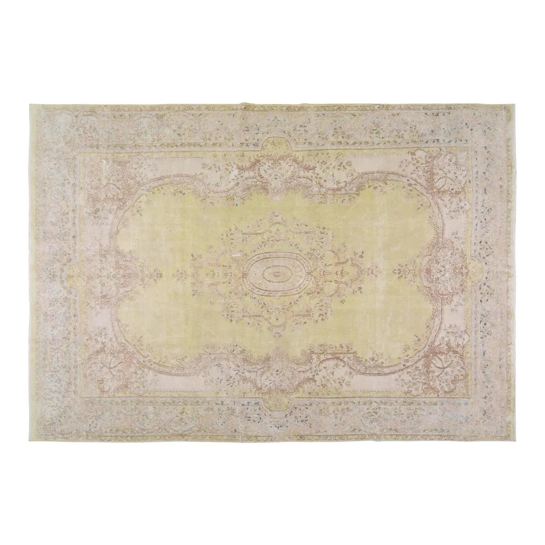 9'5x14 Turkish Anatolian Wool Hand Knotted Rug: 9'5x14 Turkish Anatolian Wool Hand Knotted Rug This vintage Turkish Anatolian rug is hand-knotted from wool using traditional techniques, offering a blend of classic craftsmanship and modern design se
