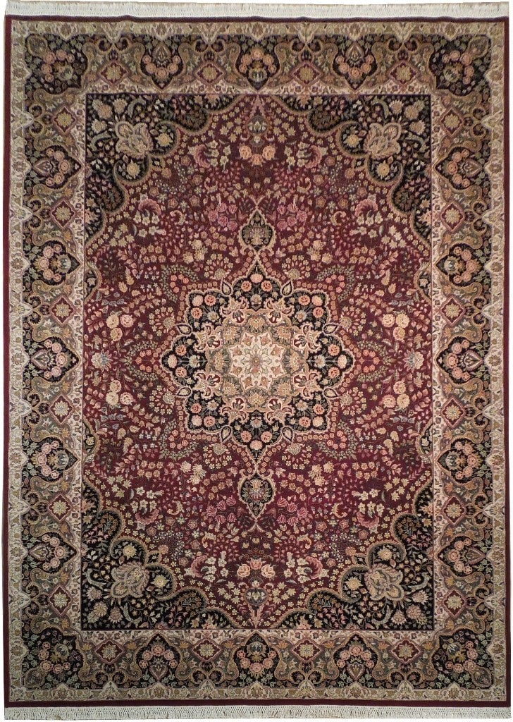 Luxurious 8.7 x 11.6 Hand-Knotted Wool Silk Area Rug: Luxurious 8.7 x 11.6 Hand-Knotted Wool Silk Area Rug Free continental US Shipping Enhance your living space with this luxurious 8.7 x 11.6 Wool & Silk Fine Quality Rug, designed to bring sophisticatio