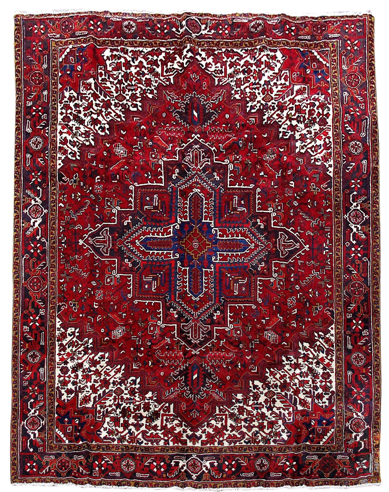 8.9 x 11.3 Handmade Persian Heriz Rug from Iran: 8.9 x 11.3 Handmade Persian Heriz Rug from Iran Free continental US Shipping Introducing the exquisite 8.9 x 11.3 New Persian Heriz Quality Rug from Iran, a stunning testament to traditional Persian c