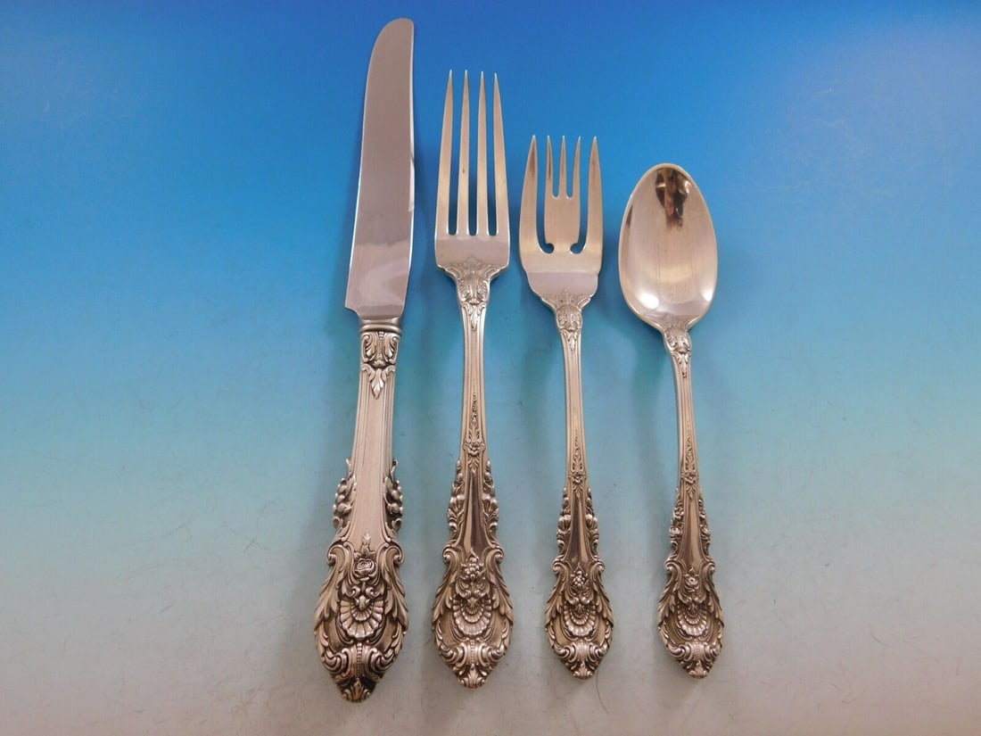 Wallace Sir Christopher Sterling Silver 4-Piece Place Setting (1 of 4)