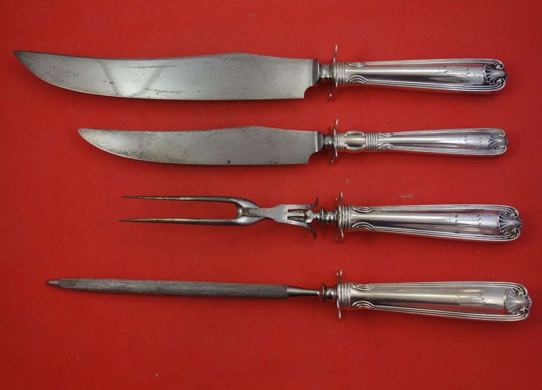 Towle Benjamin Franklin Sterling Silver 4pc Roast Carving Set (1 of 2)