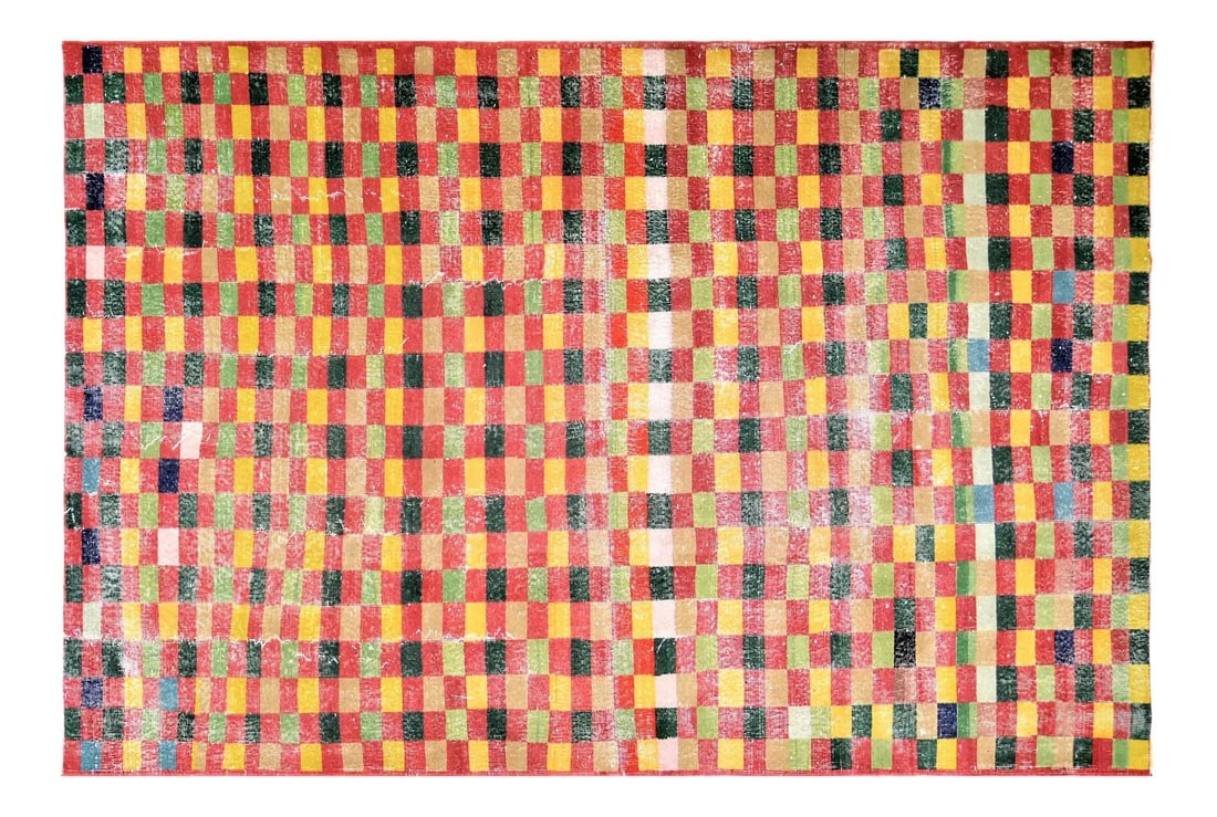 7'1 x 10'7 Fine Weave Anatolian Wool Rug with Art Deco Design (1 of 7)