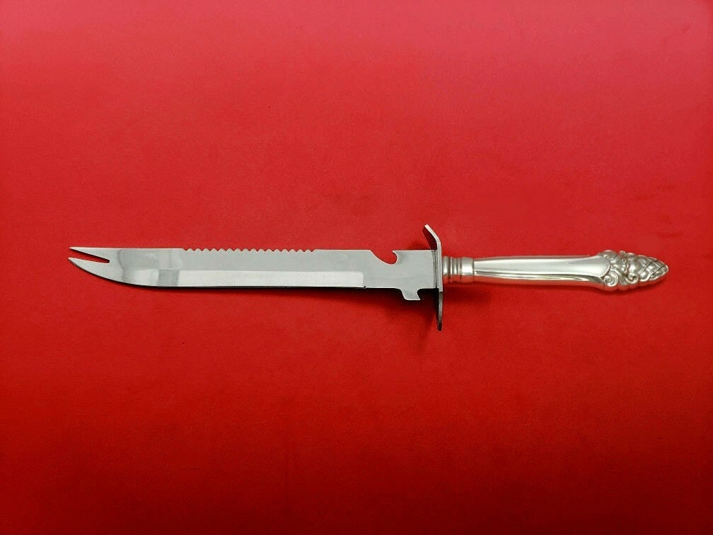 Gorham Sovereign Old Sterling Silver Ham Slice Custom Knife 11 1/2": Gorham Sovereign Old Sterling Silver Ham Slice Custom Knife 11 1/2" This custom-made ham slice, crafted by Gorham in the exquisite Sovereign Old pattern, features a hollow handle made of sterling silv