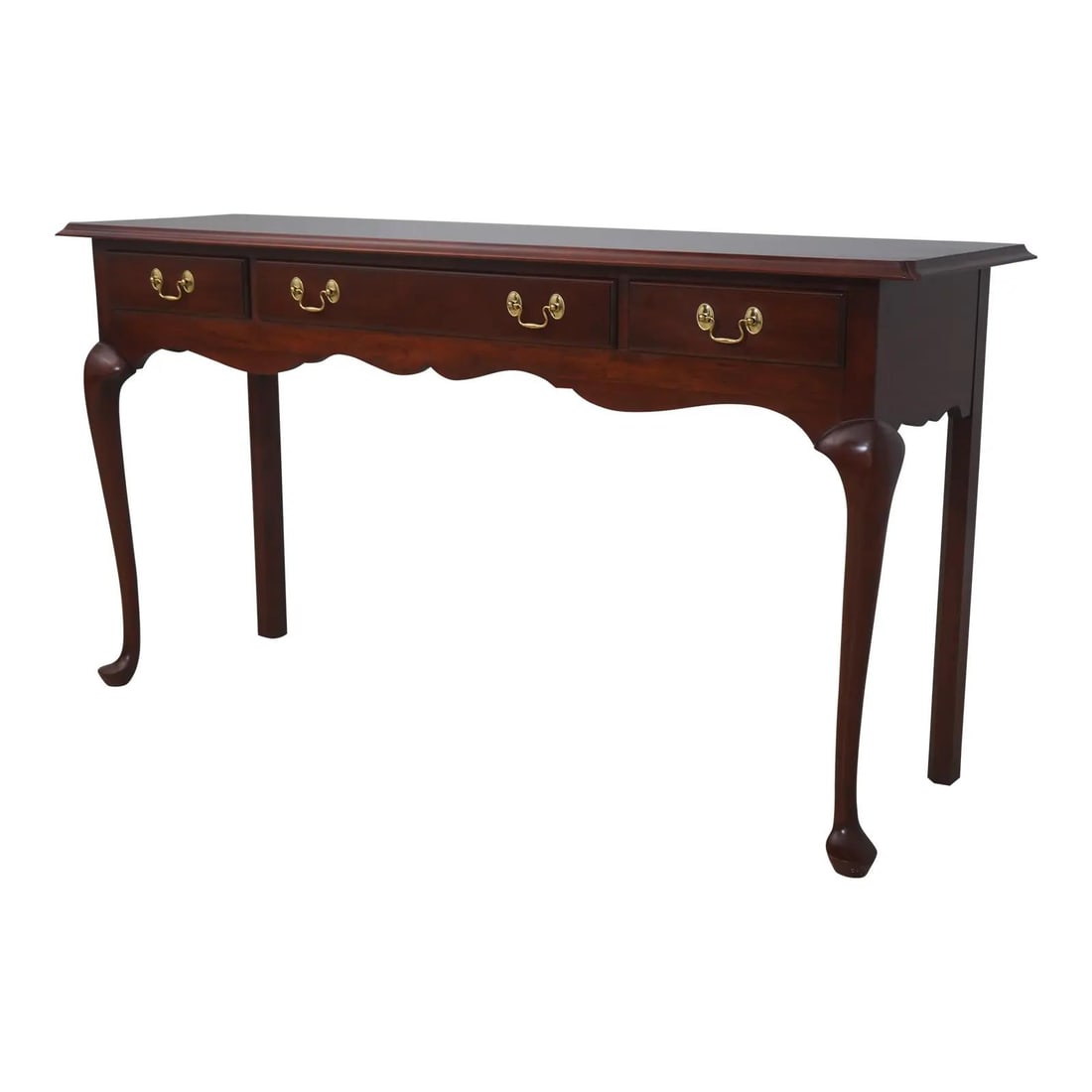 Henkel Harris Cherry Wood Queen Anne Sofa Table 3 Drawers (1 of 10)