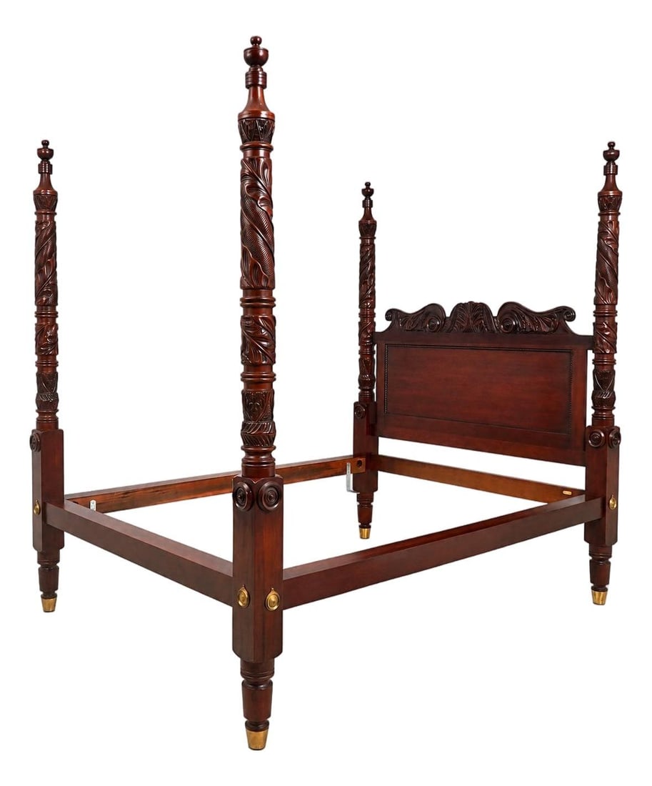 Mahogany Queen Bed Ralph Lauren Safari Collection (1 of 10)