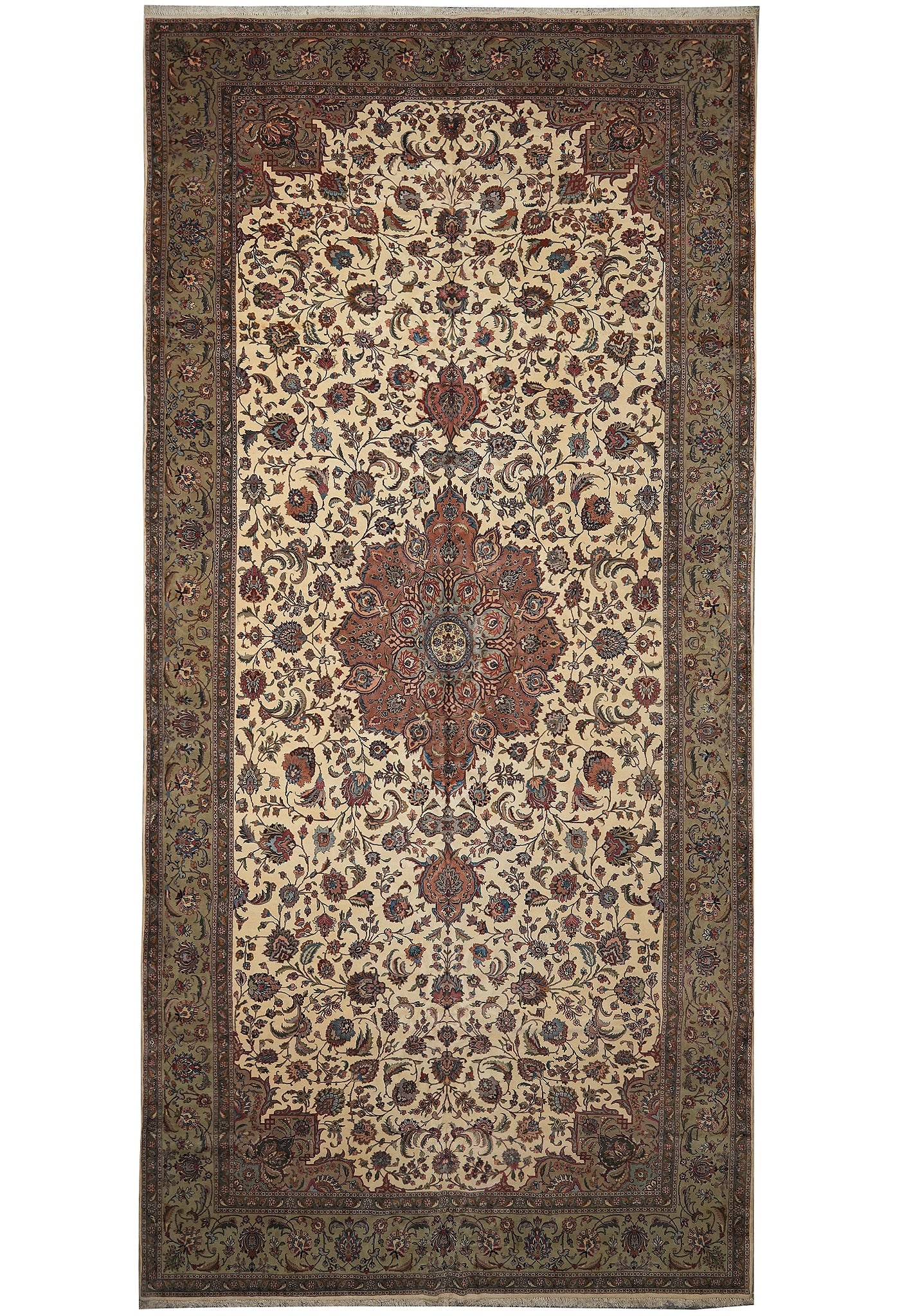 Authentic Persian Tabriz Rug 9'5 x 20'2 400 KPSI Iran (1 of 14)