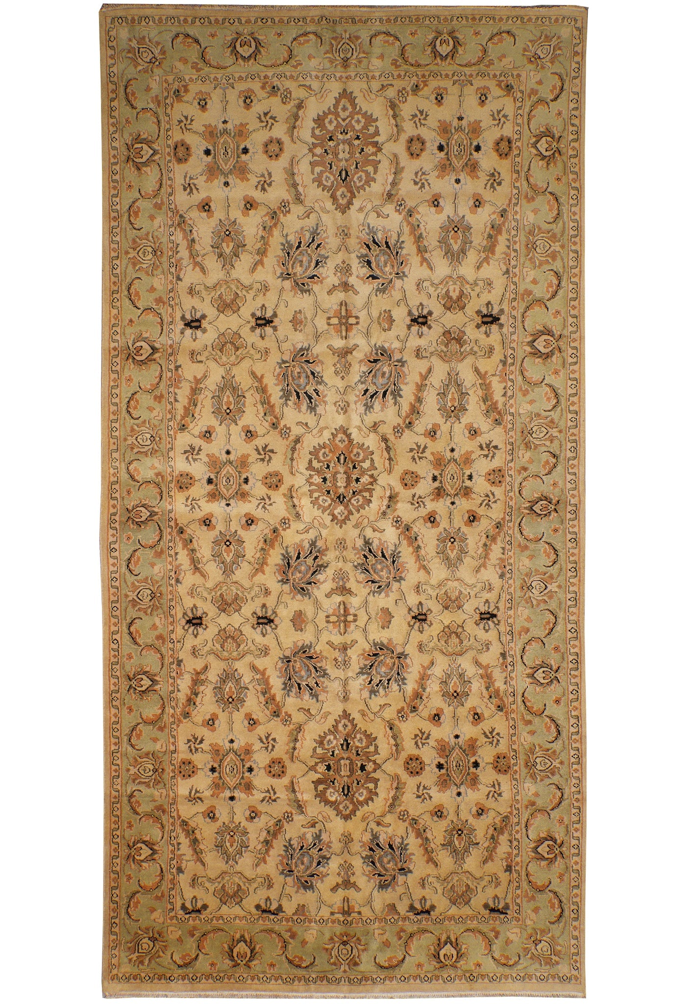 8.11 x 17.8 Handmade Agra Rug Chobi Peshawar Hand-Knotted Wool (1 of 13)