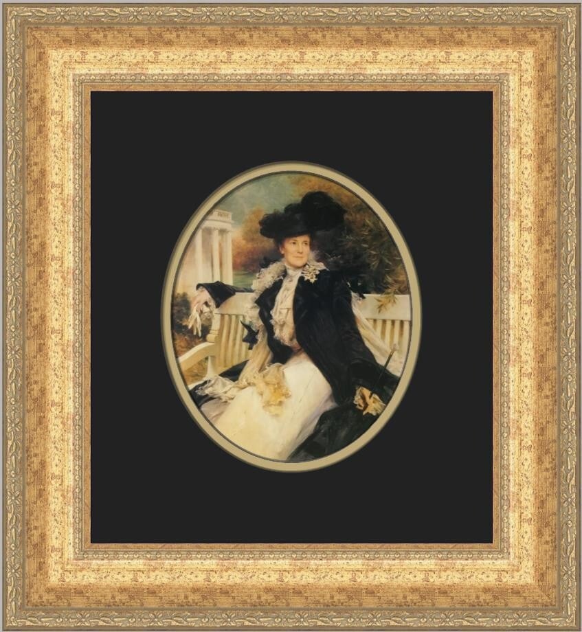 Theobald Chartran Portrait of Edith Roosevelt Custom Framed Print 17x15 (1 of 2)
