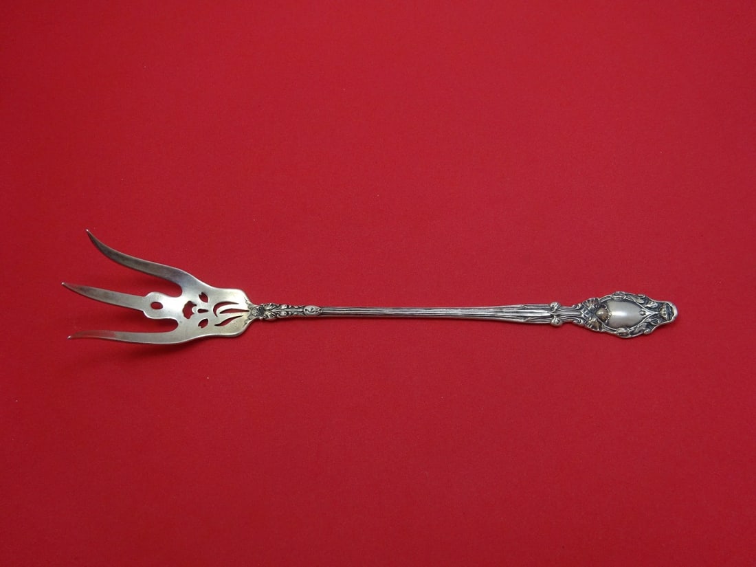 Gorham Virginiana Sterling Silver 9 Inch Lettuce Fork with Floral Design (1 of 1)