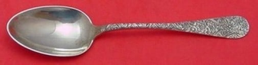 Whiting Antique Chased Sterling Silver Serving Spoon 8.25 inches: Whiting Antique Chased Sterling Silver Serving Spoon 8.25 inches This exquisite serving spoon, crafted by Whiting between 1850 and 1899, showcases the elegant Antique Chased pattern. Made of high-qual