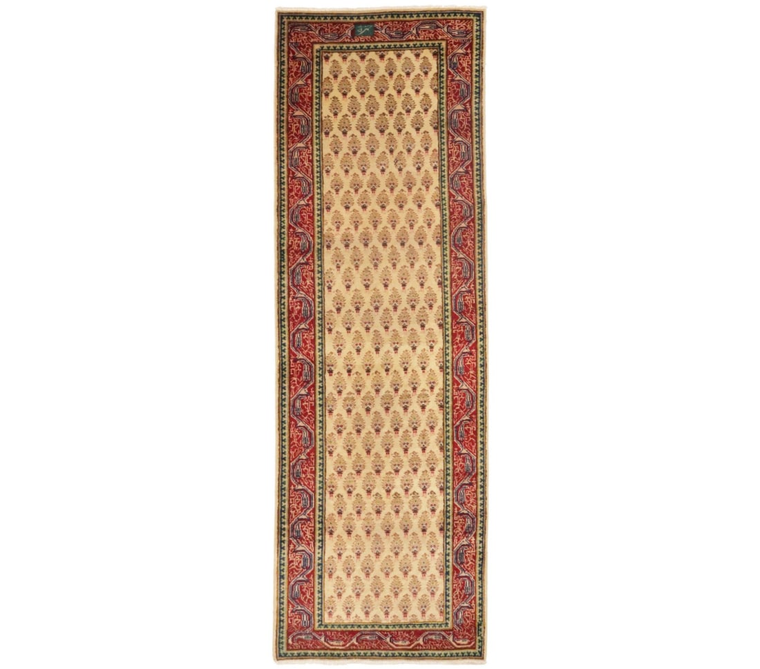 Hand Knotted Wool Floral Runner Rug 2'6 x 7'8 Vintage Traditional: Hand Knotted Wool Floral Runner Rug 2'6 x 7'8 Vintage Traditional Enhance your living space with this Handmade Classic Oriental Runner Rug, featuring an allover floral pattern. This beautiful rug, mea