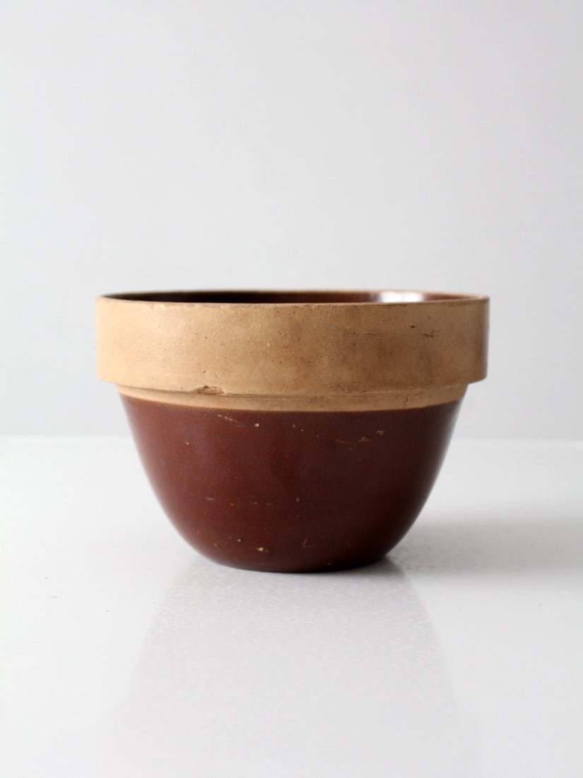 Two Tone Glazed American Stoneware Bowl 9.5 Inch (1 of 11)