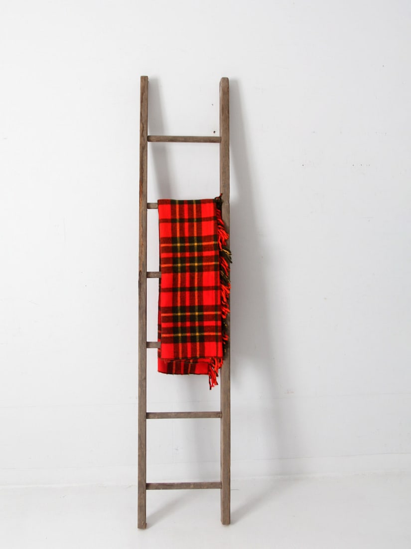 Wooden Antique Display Ladder 6 Rungs 77.5 inch (1 of 16)