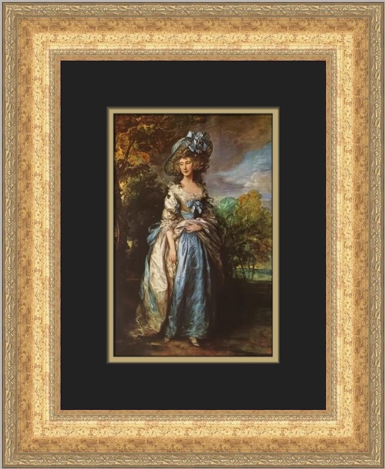 Thomas Gainsborough Lady Sophia Charlotte Sheffield Custom Framed Print 15x19: Thomas Gainsborough Lady Sophia Charlotte Sheffield Custom Framed Print 15x19 This exquisite custom-framed print features the renowned artwork 'Lady Sophia Charlotte Sheffield' by artist Thomas Gainsb